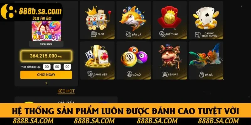 Hệ thống sản phẩm luôn được đánh cao tuyệt vời